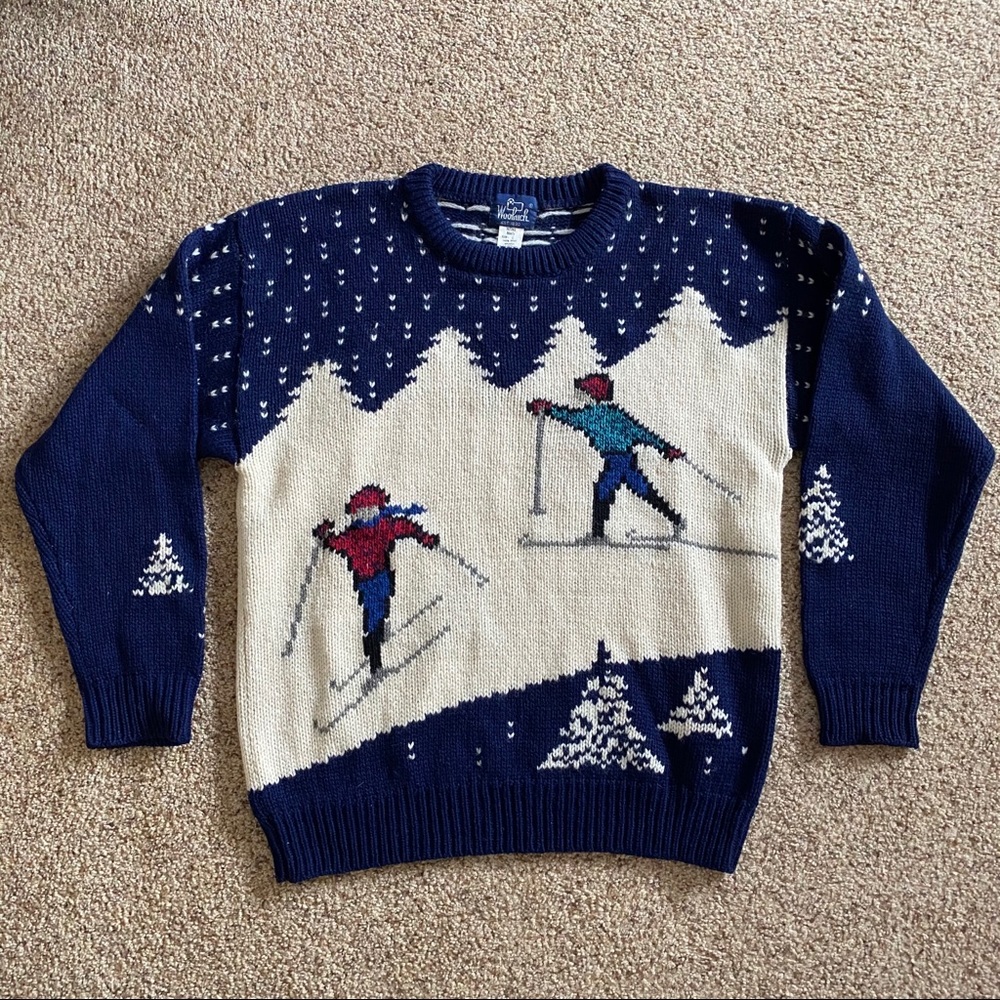 Woolrich Vintage 100% Wool Crewneck Ski Sweater